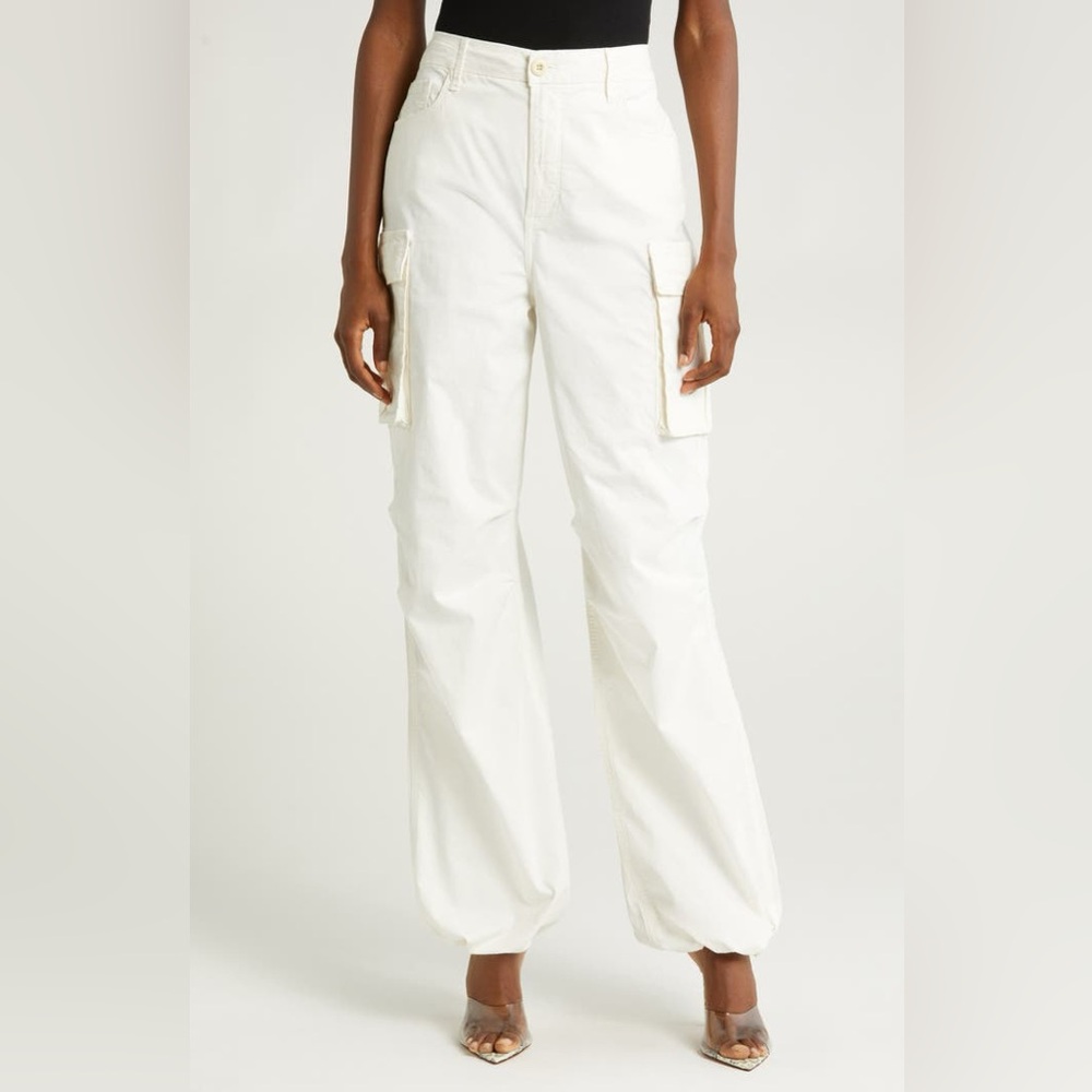 NWT Good American Cotton Cargo Pants Sz 0/25